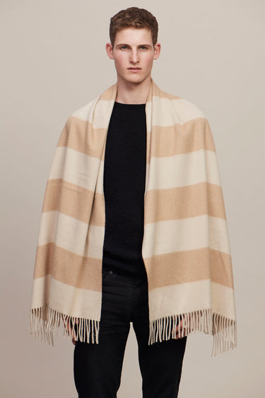 Joshua Ellis model wearing  Cashmere Stole